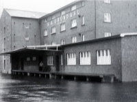 Hochwasser im Buxtehuder Hafen in der Zeit vor 1958