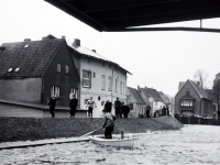 Hochwasser im Buxtehuder Hafen in der Zeit vor 1958