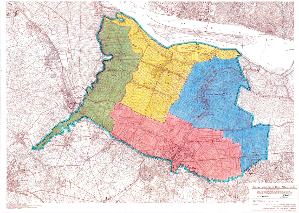 Der Deichverband der II. Meile ist zuständig für die Deichsicherheit im Alten Land an Elbe, Lühe/Aue und Este im Bereich zwischen Lühe/Aue und Hamburger Landesgrenze.